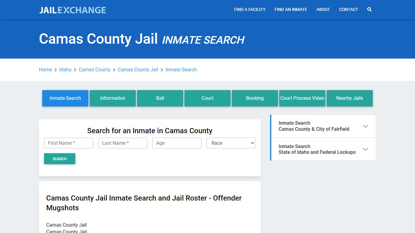 Camas County Jail, ID Inmate Search: Roster & Mugshots