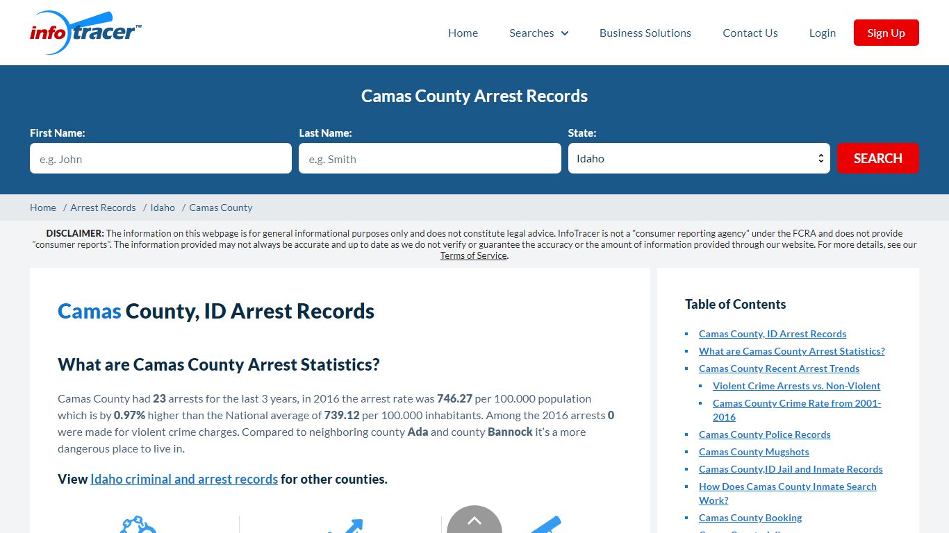 Camas County, ID Arrests, Mugshots & Jail Records - InfoTracer