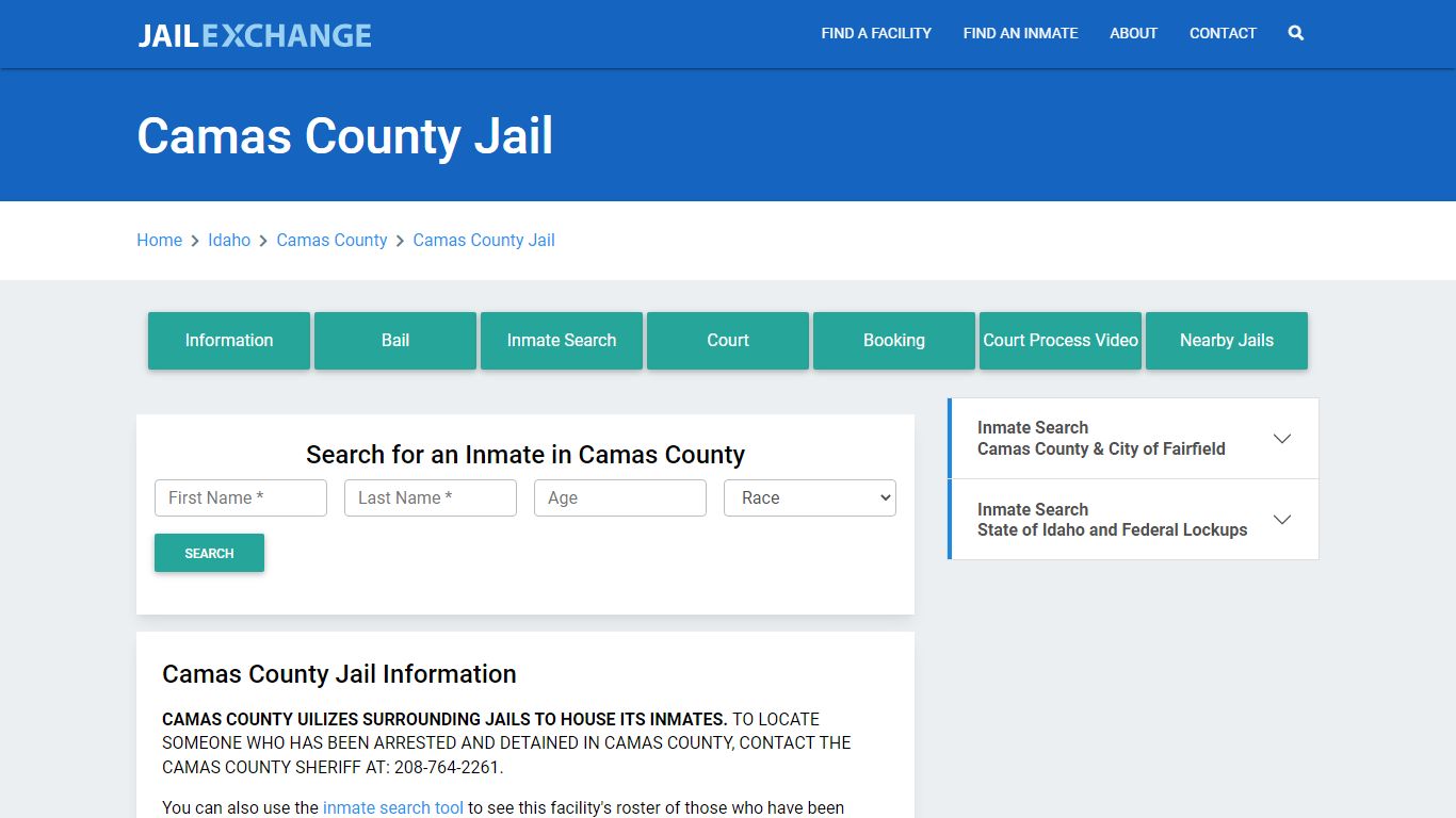 Camas County Jail Roster Lookup, ID, Inmate Search - Jail Exchange